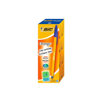 BIC Orange Fine Blue Ballpoint Pen (Pack 20)