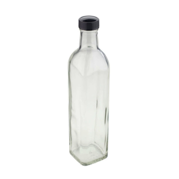 Marasca Glass Bottle with Black Lid 500ml