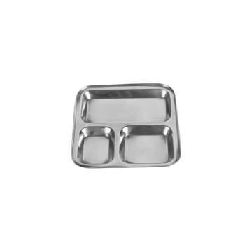 Steel Plate Square 3 Compartment