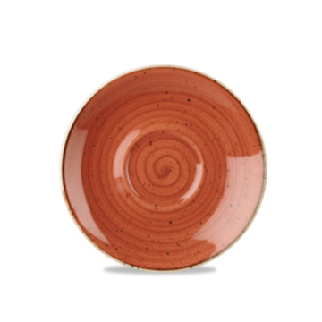 Churchil Stonecast Orange Cappuccino Saucer 6.25&quot;