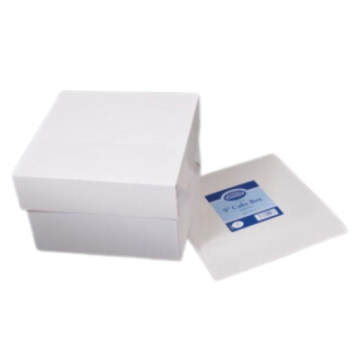 Essential Cake Box &amp; Lid White 9&quot;