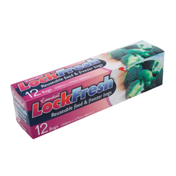 Lock Fresh 12 Freezer Bags 27cm x 28cm