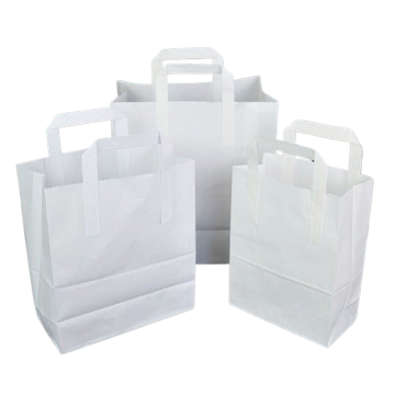 SOS White Carrier Bags Small (Pack 250)