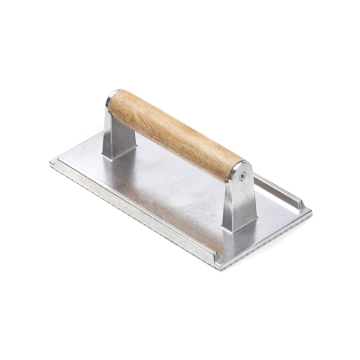 Tablecraft Aluminium Steak Weight with Wooden Handle 21x11x4cm