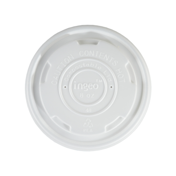 Biodegradable Soup Container Lids to fit 8oz (Pack 50) [1000]