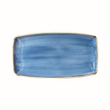 Churchil Stonecast Cornflower Blue Oblong Plate 14&quot;