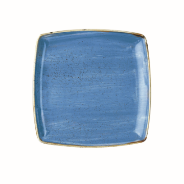 Churchil Stonecast Cornflower Blue Square Deep Plate 10.5&quot;