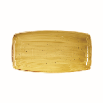 Churchil Stonecast Mustard Oblong Plate 13.75&quot;
