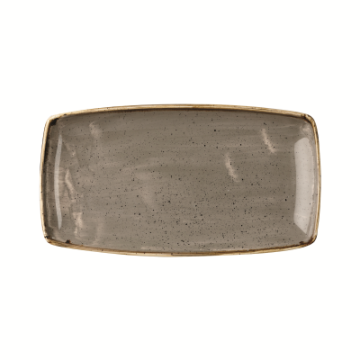 Churchill Stonecast Grey x Squared Oblong Plate 11.75&quot;
