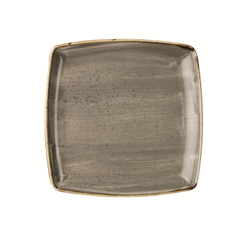 Churchill Stonecast Grey Deep Square Plate 10.25&quot; (Pack 6)