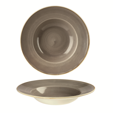 Churchill Stonecast Grey Profile Wide Rim Bowl Large 10.90&quot;