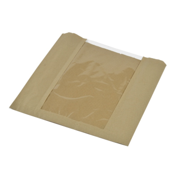 Vegware Kraft Natureflex Window Bag 8.5&quot;x8.5&quot; (Pack 1000)
