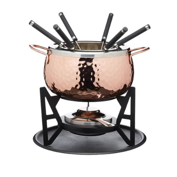 Artesa Hand Finished Copper Effect Fondue Set