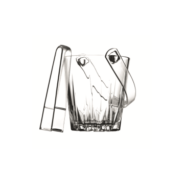 Karat Glass Ice Bucket with Tongs 13cm high