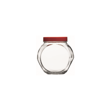 Bella Glass Jar Medium with Red Lid 1.5 Litre