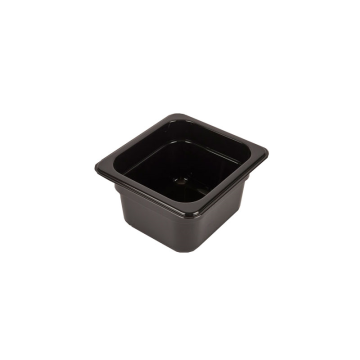 Gastronorm Pan Black Polycarbonate 1/6 100mm Deep