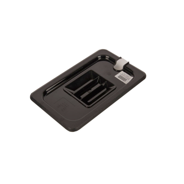 Gastronorm Lid Black Polycarbonate 1/4 Notched