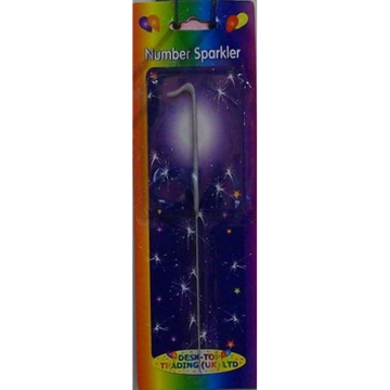 Number Sparkler Silver 1 Single