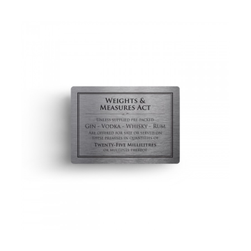 Brushed Silver Weight Measure Act 25ml