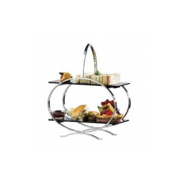 Cake Stand 2 Tier with Acrylic Inserts 29 x 14 x 36cm