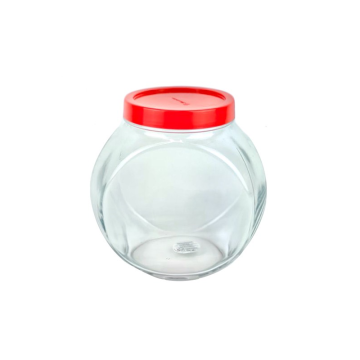 Bella Glass Jar Large with Red Lid 2 Litre