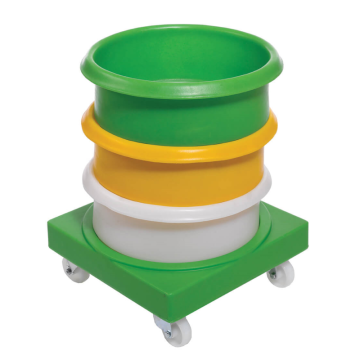 Round Inter Stacking Ingredient Bin 14 Litre Natural