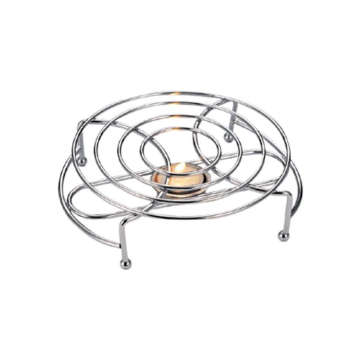 Apollo Chrome Food Warmer Single Round