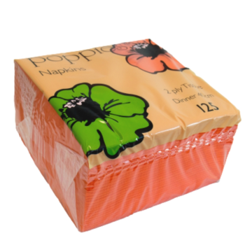 Dinner Napkin 2ply 40cm Orange (Pack 125) [125/16]