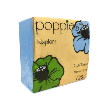 Dinner Napkin 2ply 40cm Baby Blue (Pack 125) [125/16]