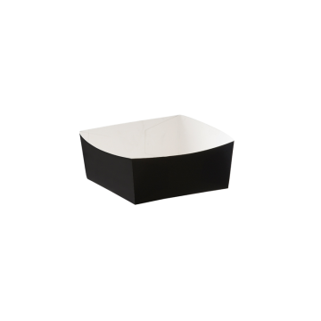 Black Cardboard Burger Tray 4&quot; (Pack 125)