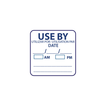 Removable Use by Label - 25 x 25mm (Pack 1000)