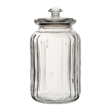 Viva Ribbed Glass Storage Jar 52.75oz