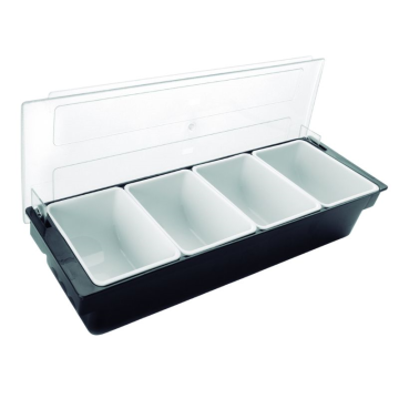 Plastic Condiments Holder 4 Compartments 750ml
