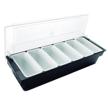 Plastic Condiments Holder 6 Compartments 450ml