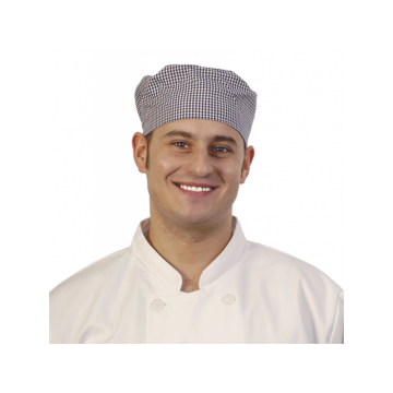 Chef Beanie Hat Skull Cap Small Check