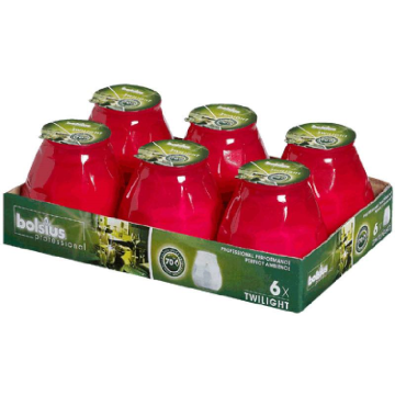 Bolsius Twilight Fuchsia Candles 75 Hour Burn Time (Pack 6)