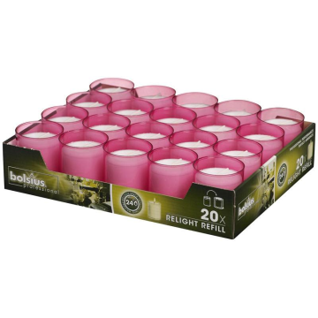 Bolsius Relight Refills Fuchsia (Pack 20)