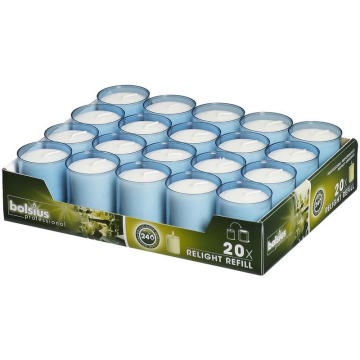 Bolsius Relight Refills Aqua (Pack 20)