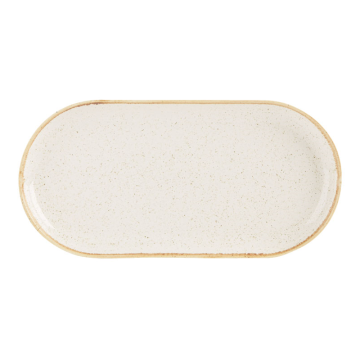 Seasons Oatmeal Narrow Oval Plate 30cm
