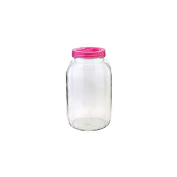 Sarina Glass Storage Jar with Plastic Screw Top Lid 2 Litre