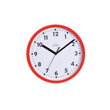 Acctim Runwell 200mm Analog Wall Clock - Red