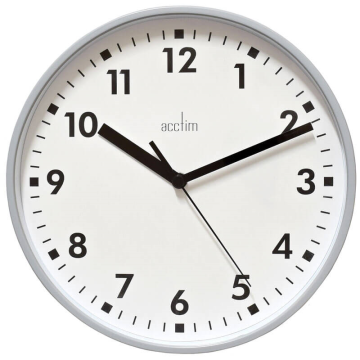 Acctim Runwell 200mm Analog Wall Clock - Smoke Grey