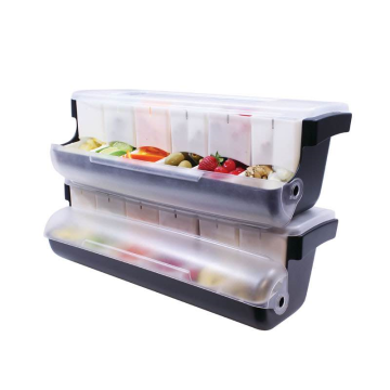 First In, First Out Garnish Station, 6 x 710ml bins, 51x17x16.5 cm
