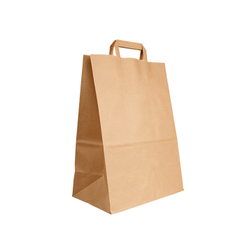 H-Pack SOS Pure Kraft Carrier Bags Large 24x14x30cm (Pack 250)
