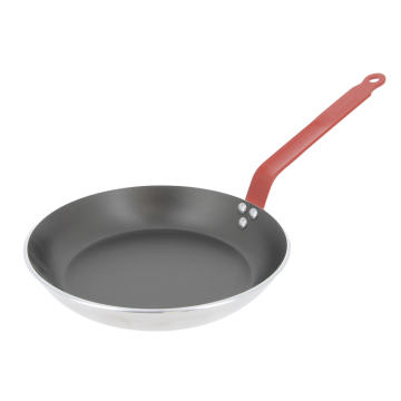 De Buyer Non-stick Fry Pan, Red Iron Handle, 24cm
