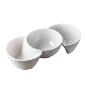 Melamine Trio Pickle / Condiment Bowl White 20cm