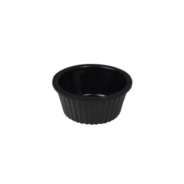 Melamine Black Fluted Ramekin 1oz