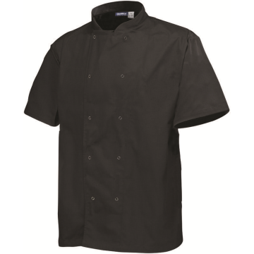 Portwest Cumbria Chef&#039;s Jacket Short Sleeve Black X Small - C733