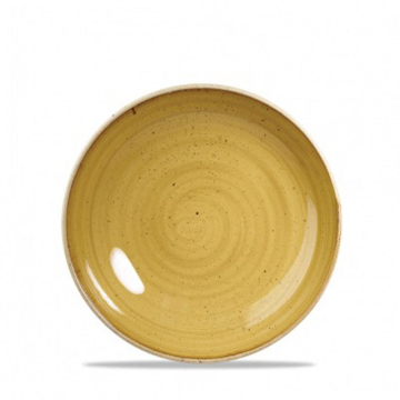 Churchill Stonecast Mustard Seed Yellow Small Coupe Plate 6.4&quot; / 16.5cm