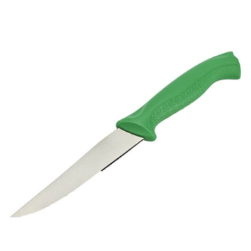 Colour Coded Serrated Vegetable Knife Green 4&quot;